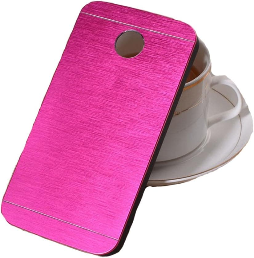 Moto X Case, Ranyi [Scratch / Drop Resistant] [Brushed Armor] Deluxe Heavy Duty [Metal Texture] slim fit full body Protective Case for Motorola Moto X 2nd Generation (2014 Release) (hot pink)