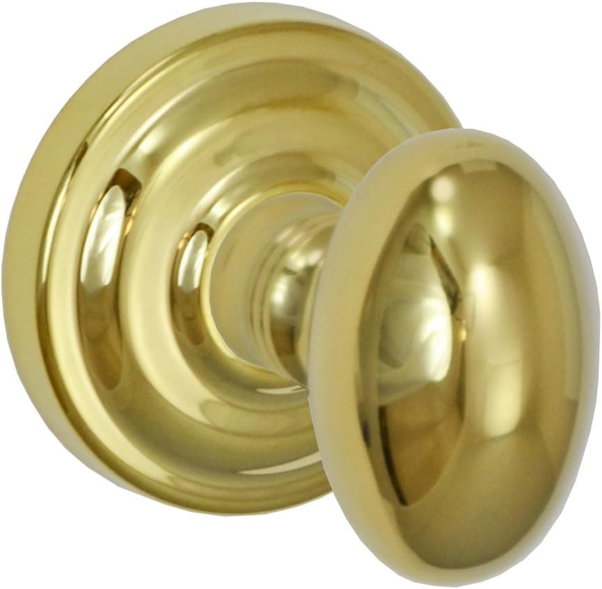 Fusion Hardware D-02-A5-E-PVD Single Egg Dummy Knob with Ketme Rose Adjustable Backset, Brass