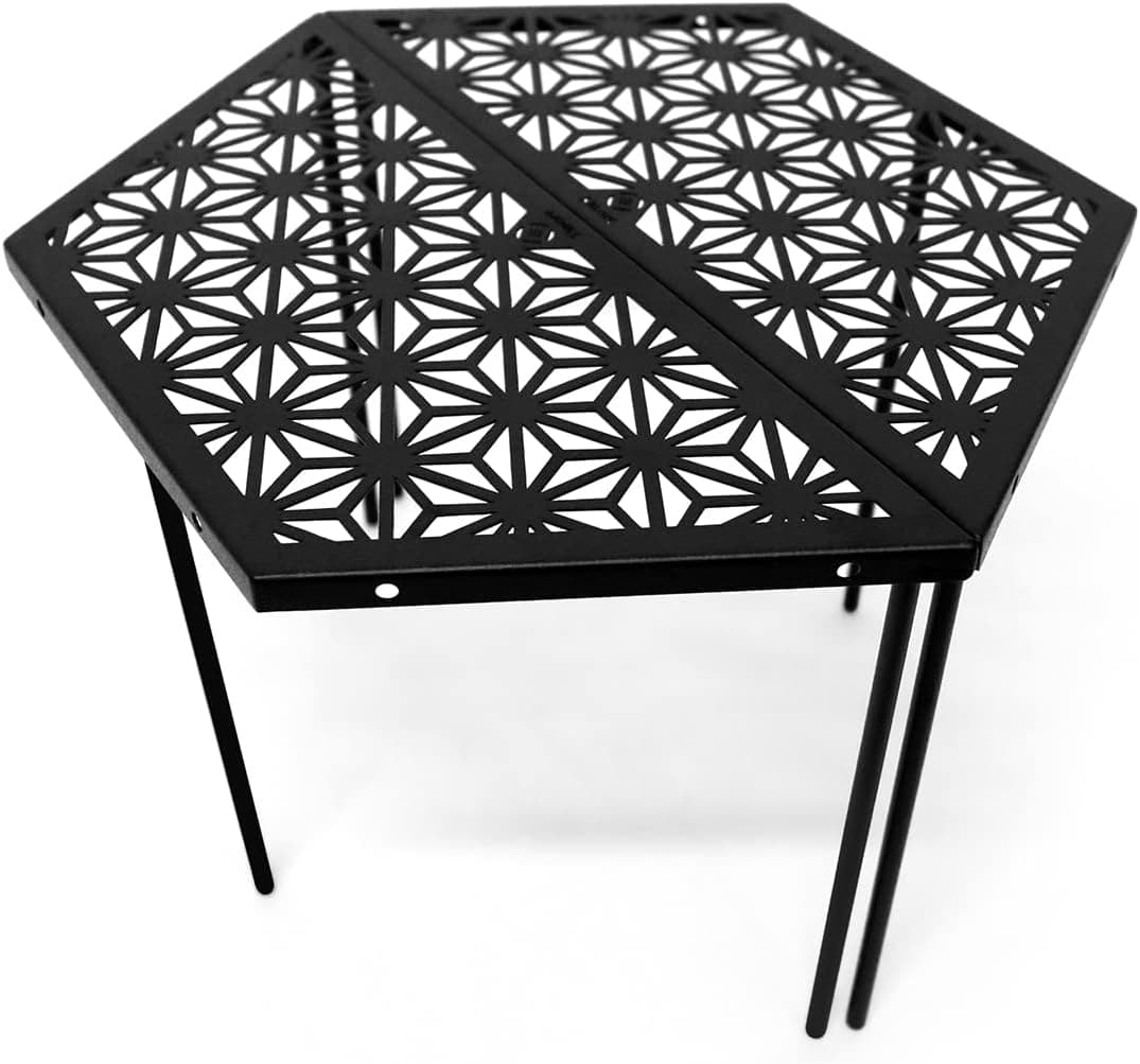 S'more Iron Camping Table, Assembly Combination Outdoor Table with Carry Bag, Portable Camfire Table for Camping, Picnic, Travel, RV, BBQ, 2-Pack
