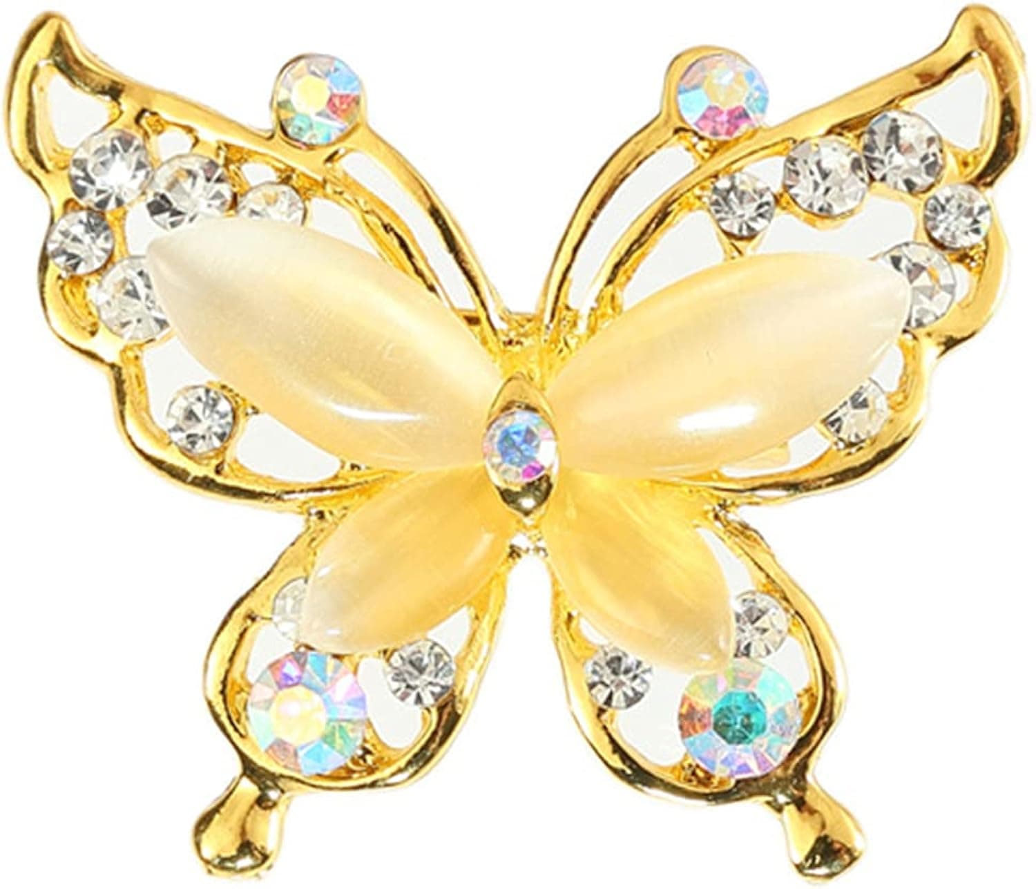 coadipress Butterfly Brooch Pins Chic Romantic Elegant Rhinestone Crystal Insect Brooch Pin Women Corsage Scarf Shawl Clothing Accessories Wedding Party Banquet