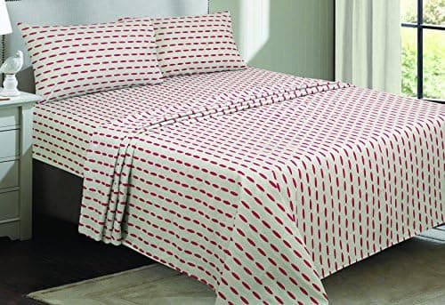 Livingston Home 2963 Livingston 300TC Printed Queen Sheet,DOTED, Dotted Links