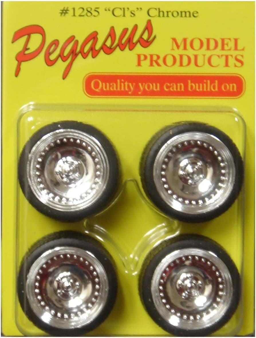 Pegasus Hobbies 1285 19" CL's w/Tires Chrome (4)
