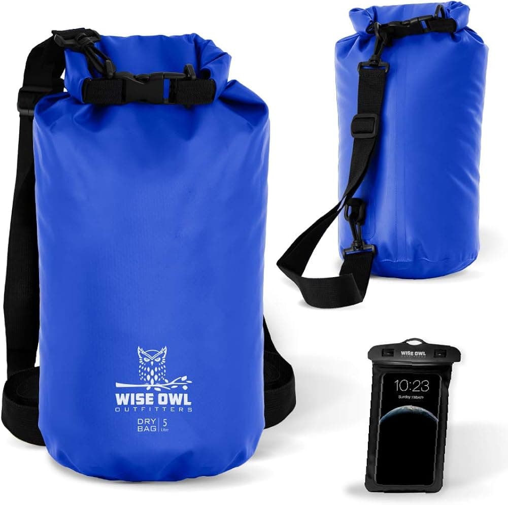 Wise Owl Outfitters Waterproof Dry Bag Backpack - Thick, Durable Water Bag for Kayaking, Camping, Boating, Beach and Outdoor Water Sports