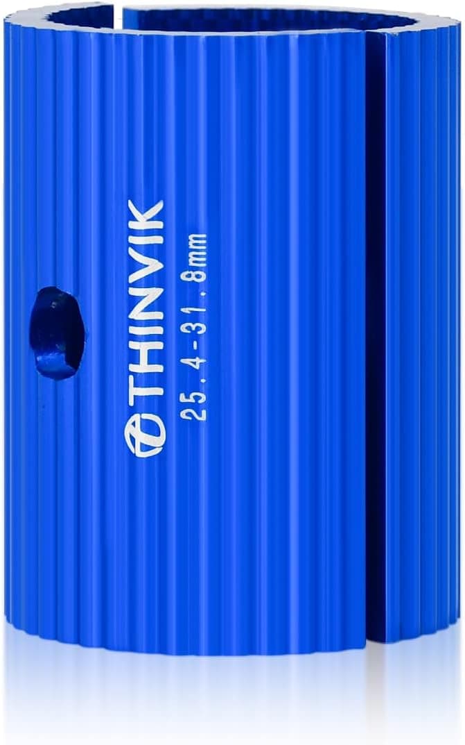 Thinvik Bike Handlebar Shim 25.4 to 31.8 mm/ 31.8-35 mm Aluminum Alloy Bicycle Handlebar Conversion Shims Adapter for MTB Mountain Bike Cycling - 1 Pair
