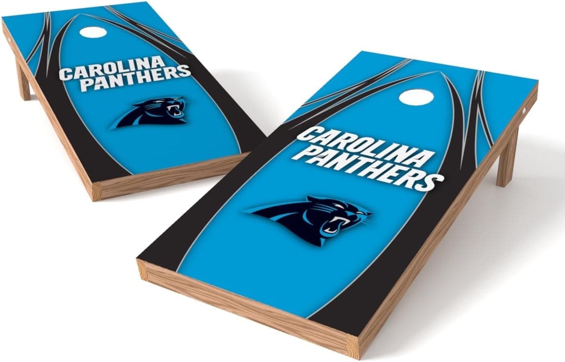 Wild Sports NFL Cornhole Outdoor Game Set, 2' x 4' Foot - Tournament Series, V Logo Design