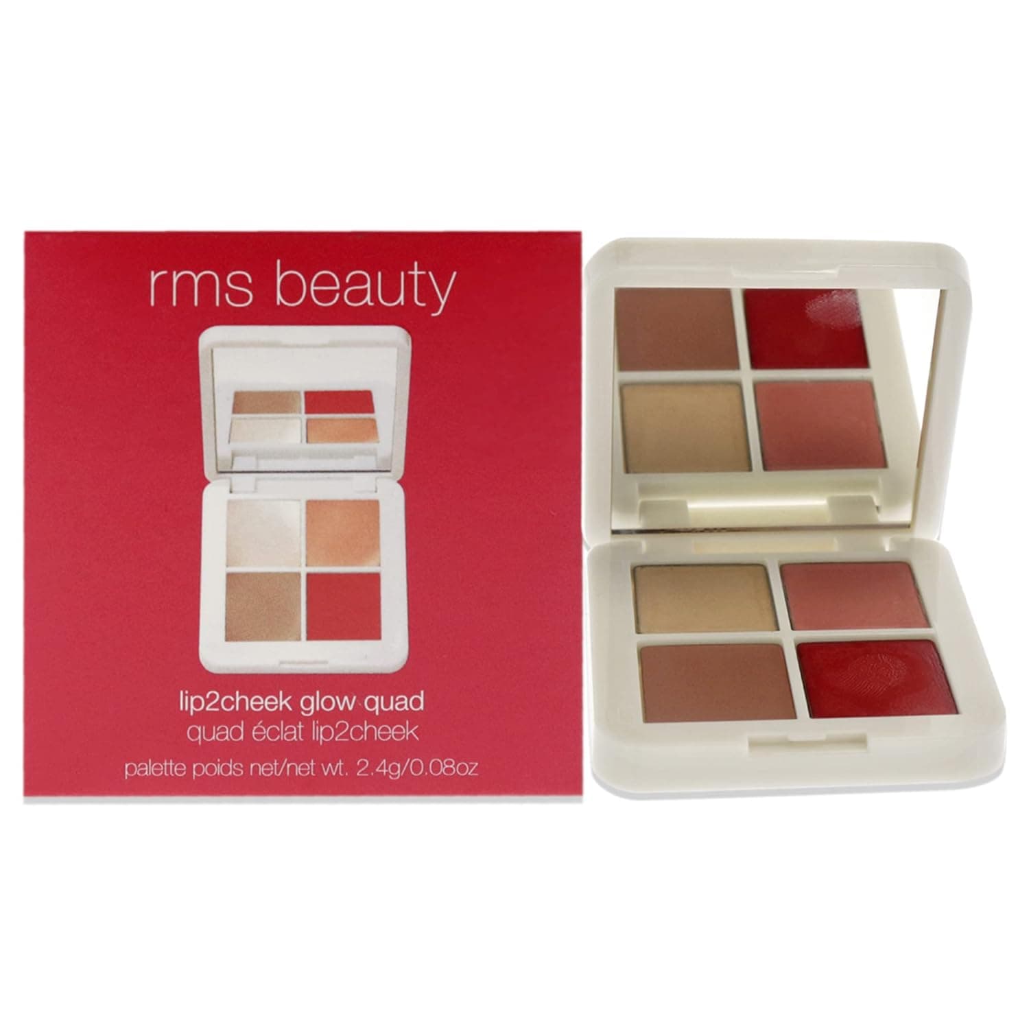 RMS Beauty Lip2Cheek Glow Quad Mini Makeup Women 0.08 oz