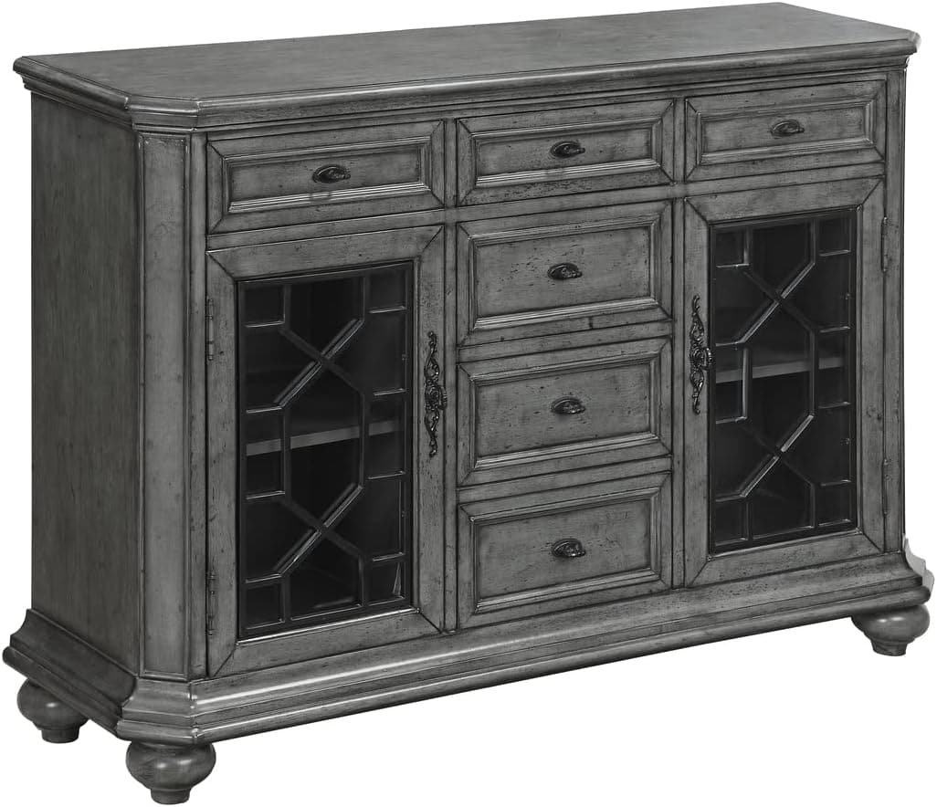Coast to Coast Imports Kino Burnished Grey Two Door Six Drawer Sideboard