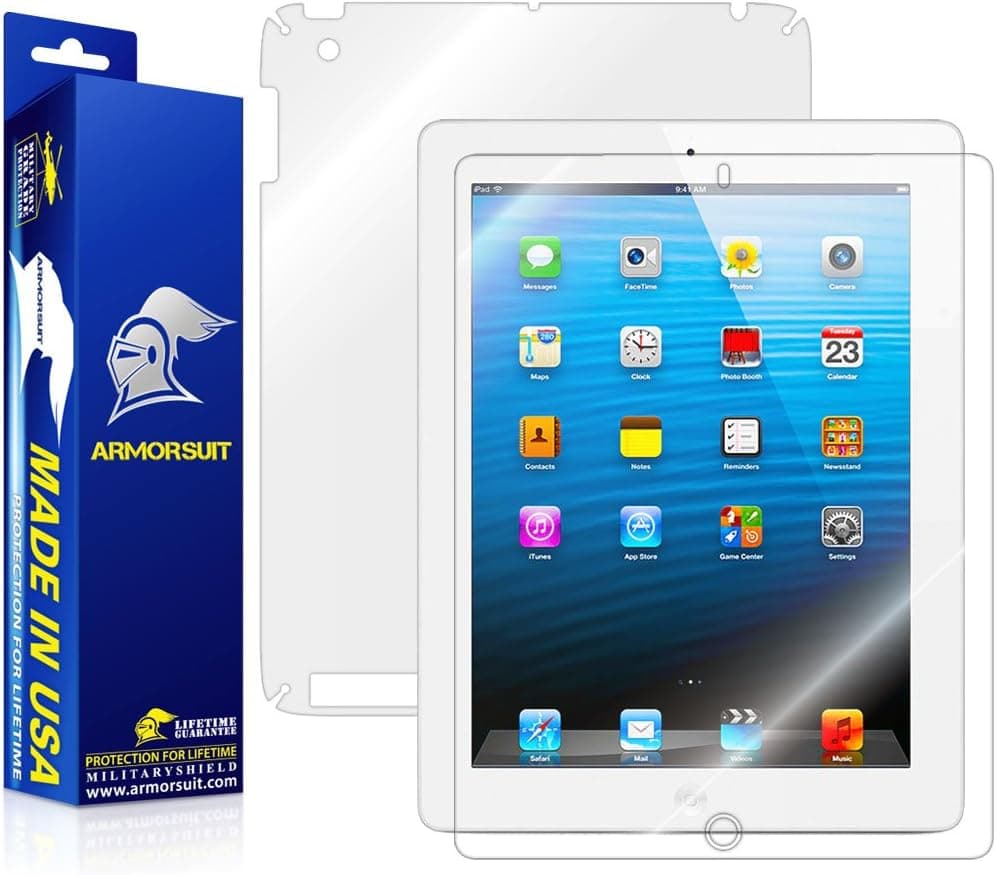 ArmorSuit MilitaryShield Full Body Skin Film + Screen Protector for New iPad (Verizon) - Anti-Bubble HD Clear Film