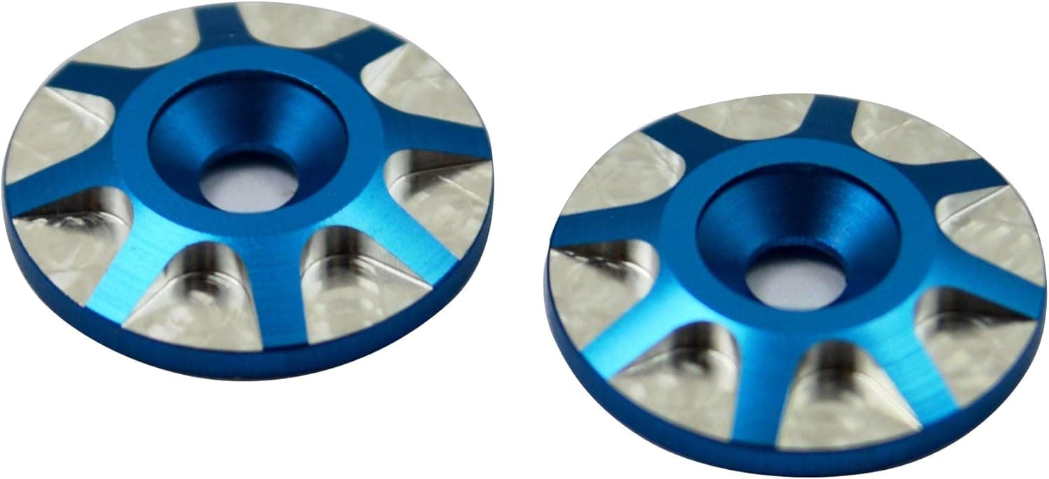 Dhawk Racing Aluminum Wing Buttons Blue for Team Associated RC10 B6 B6D