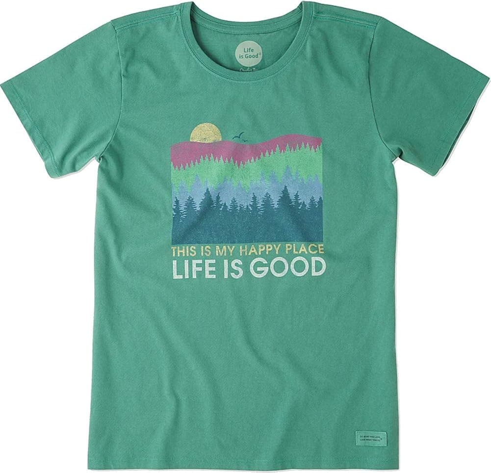 Life is Good Womens USA America Graphic T-Shirt Crusher Collection