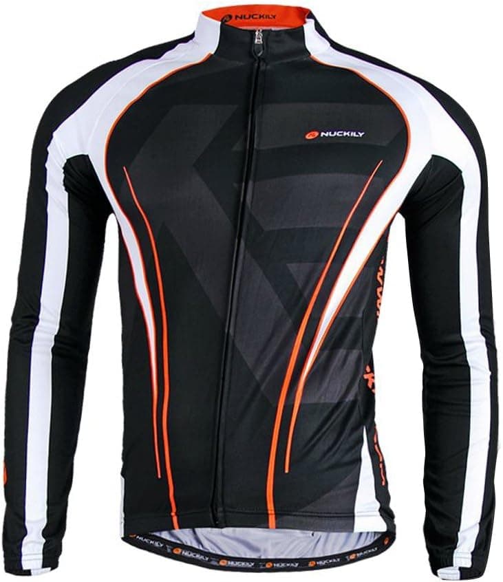 Nuckily Men's Cycling Long Sleeve Jacket Bicycle Shirt Cycling Clothing T-Shirts Cycling Jersey