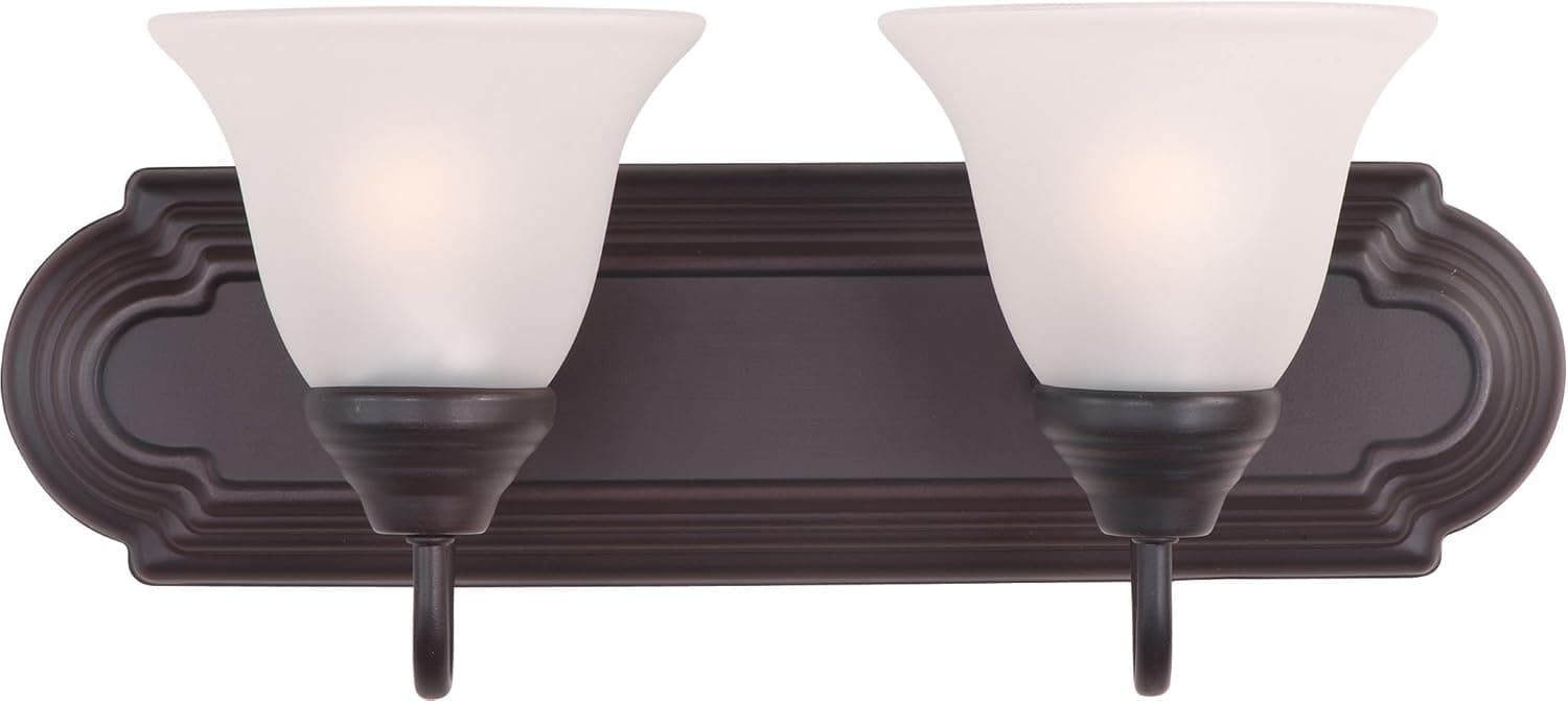 Maxim 8012FTOI Essentials Vanity 2-Light 120 Total Watts, Oil Rubbed Bronze