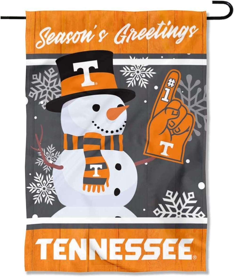 Tennessee Volunteers Holiday Winter Snow Garden Banner Flag
