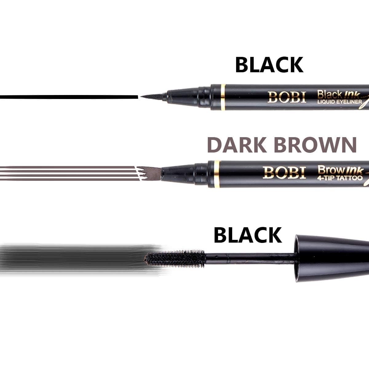 4D Silk Fiber Lash Mascara with Eyeliner - Eyebrow Tattoo Pencil Pen Lengthening And Thick Long Lasting, Waterproof & Smudge-Proof, All Day Exquisitely Lush, Full, Long, Thick, Smudge-Proof Eyelashes.
