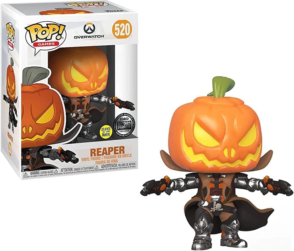 Funko Pop! Games: Overwatch - Reaper Pumpkin, Glow in The Dark, Exclusive