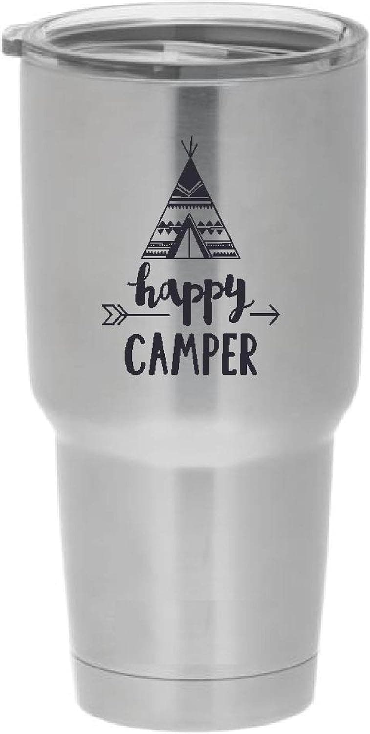 Epic Designs Cups drinkware tumbler STICKER - Happy camper camping decal decoration