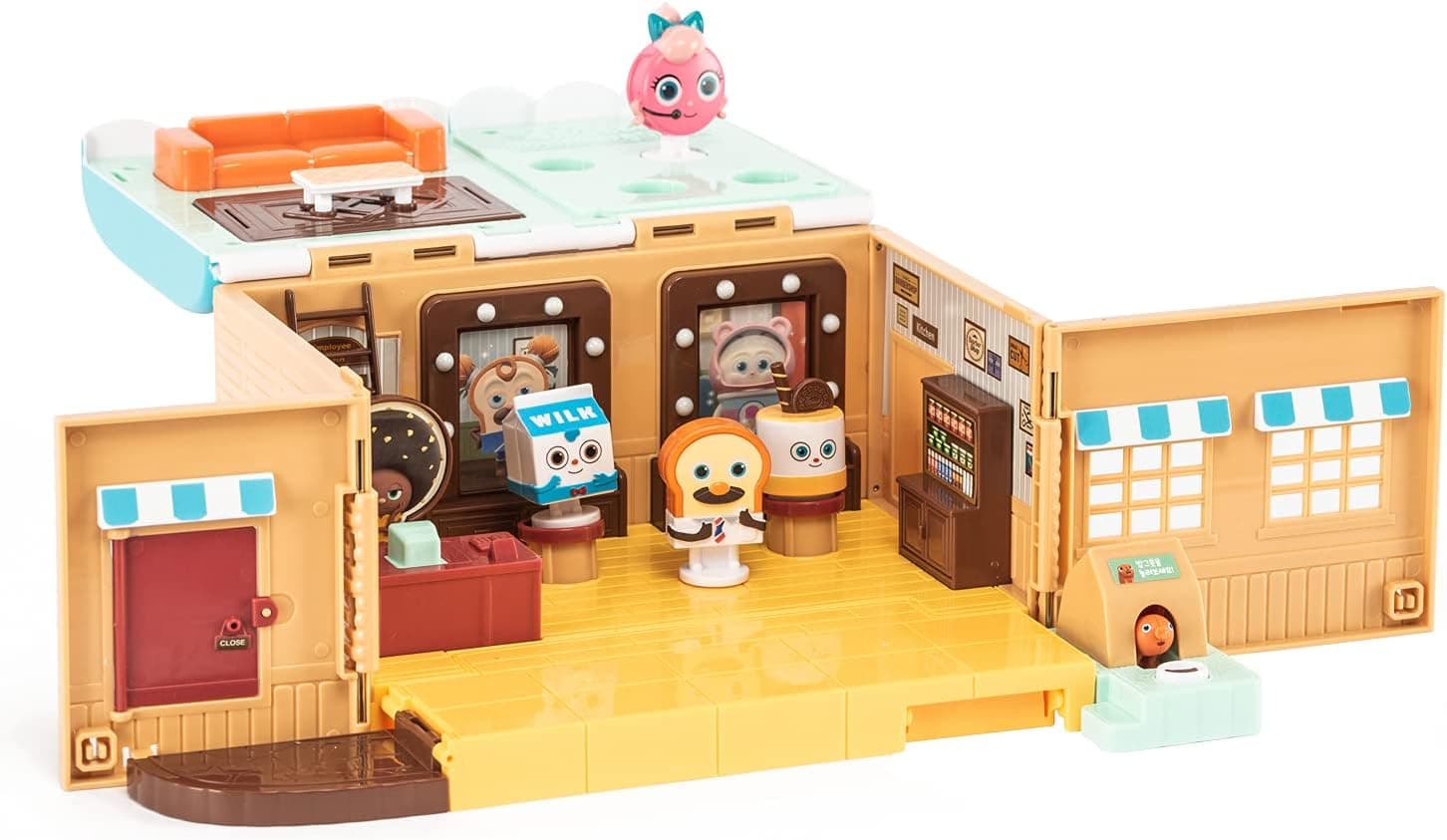 ToyTron Bread Barbershop Welcome to Bread Barbershop Playset on The Go, as seen on Netflix Animated Series, 6 Charater Figures Included, 10 Different Sound Effects