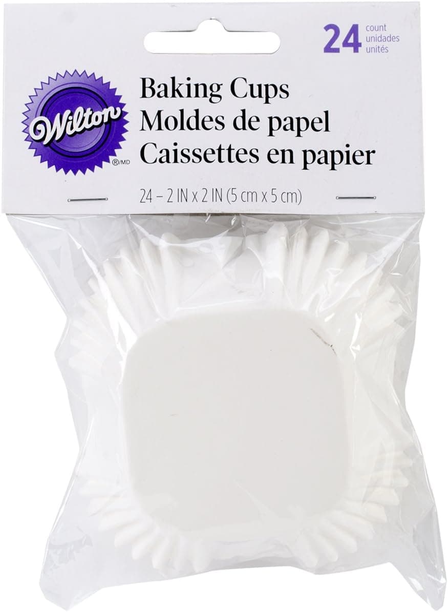 Wilton 24-Pack Square Baking Cup, Standard, White