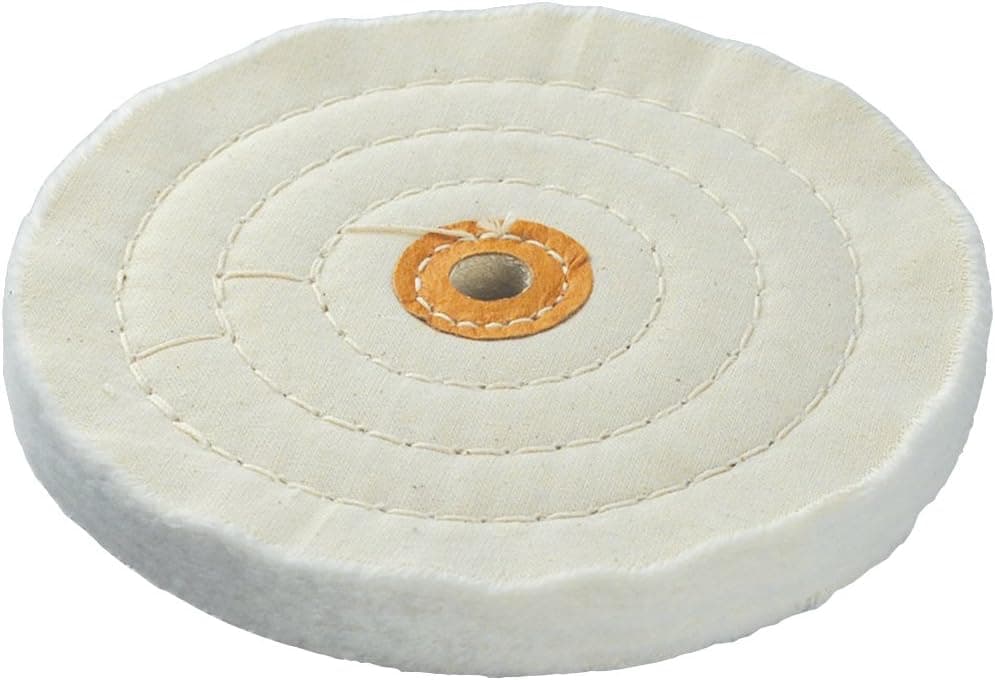 IVY Classic 39120 Spiral Stitched 4-Inch Cotton Muslin Buffing Wheel with 1/2" Arbor, 1/Card
