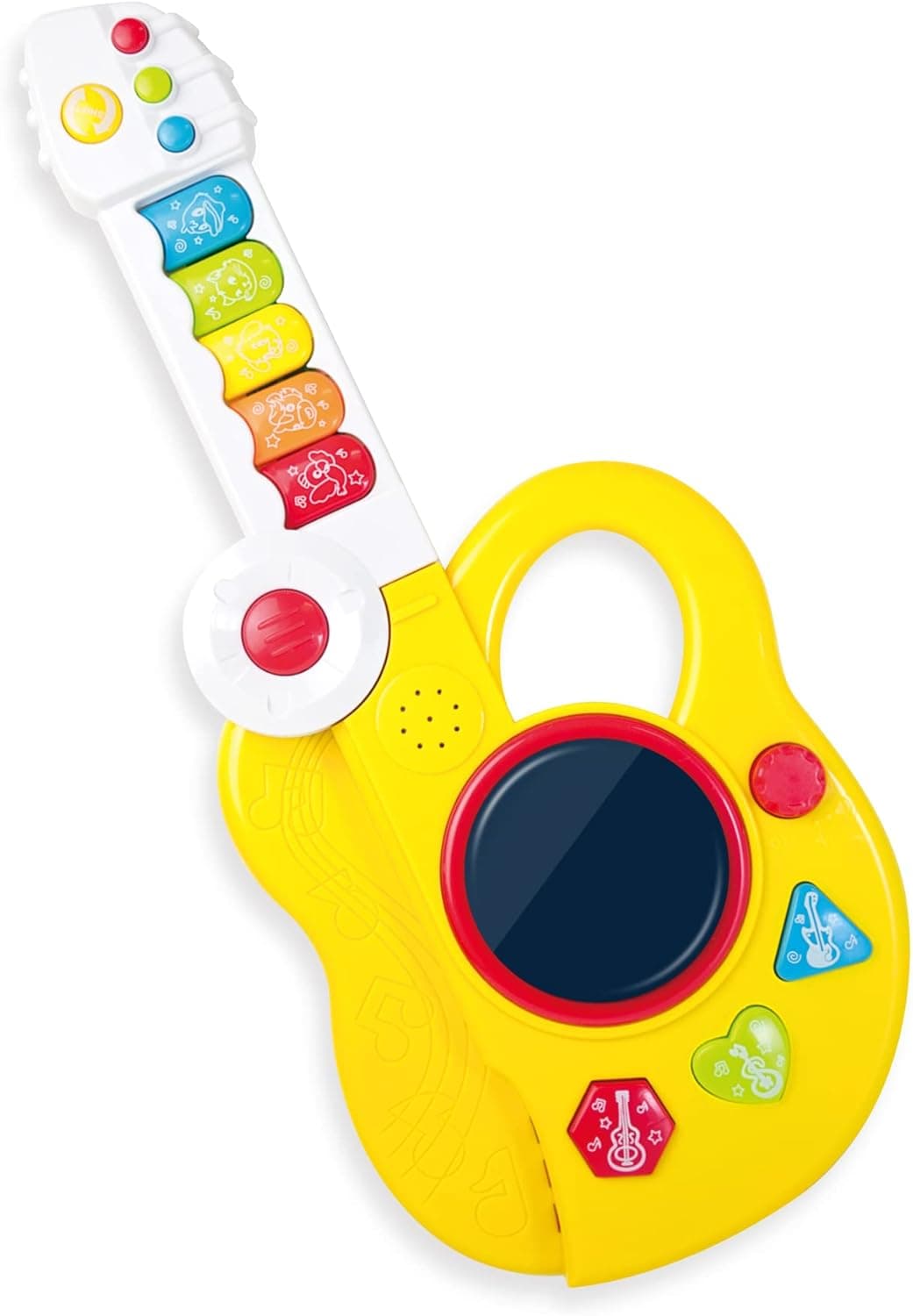 DOPOMT Mini Musical Toys for Toddler,Guitar Electronic Toy Piano and Drum Musical Instruments Toys,3 Music Modes Instrument Toys, Gifts for Birthday, Christmas,Educational Gift for Girls Boys Toddler