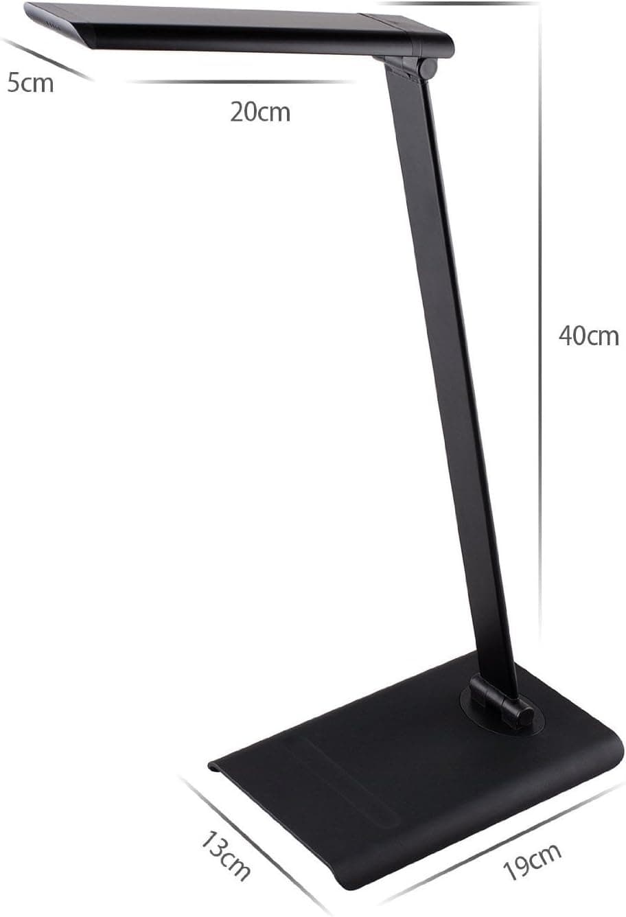 MCLLROY 9 W Dimmable Eye-Care LED Desk Lamp,Gooseneck, 7-Level Dimmer, 30-Min Auto Timer, Touch-Controlled, Memory Function (Matte Black)