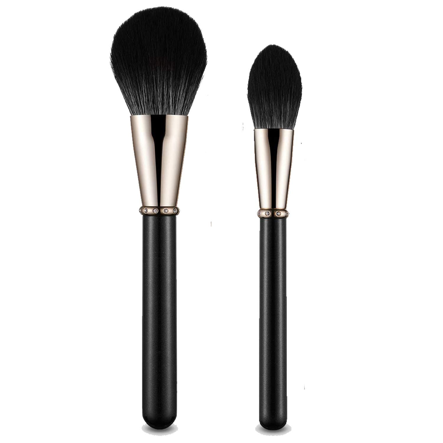 Blush Brush Set 2pcs Perfect for Mineral Powder Blush Blending Makeup Brush Flawless Sculpting,Buffing Contouring Vegan Cruelty Free
