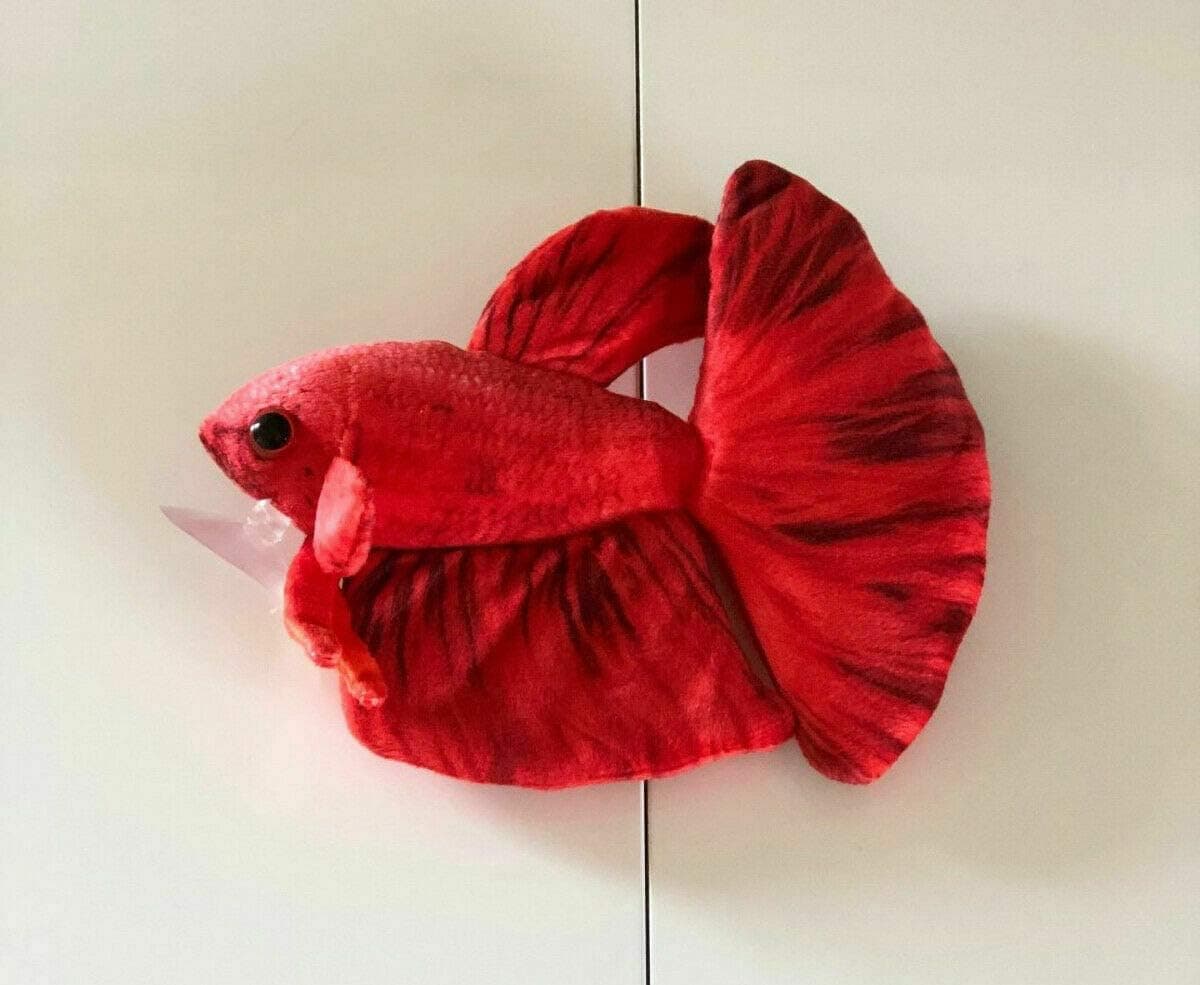 GreenPleco Stuffed Red Betta Plush