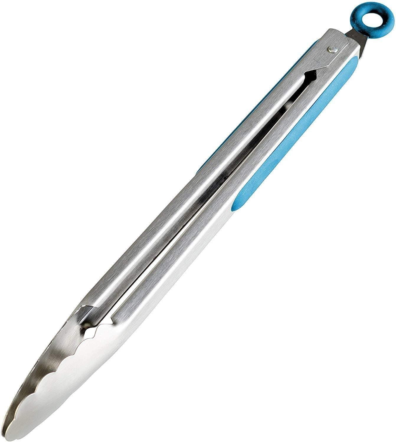 StarPack Premium Grill, BBQ & Kitchen Tongs 12-Inch, Stainless Steel Tips, High Heat Resistant For Cooking and Serving (Teal Blue)