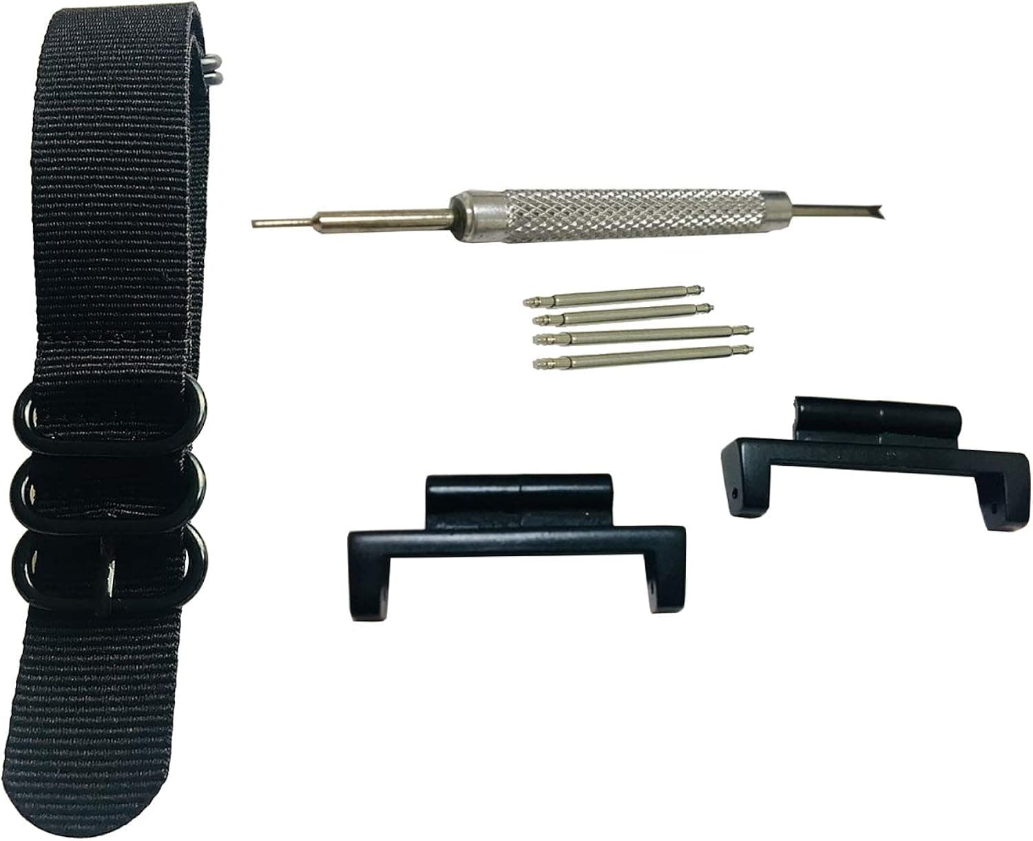 Richie strap] 20mm 5 Ring Nylon Watch Band Strap GWM5610 16mm-Lug Metal Adapters Kit for Casio GShock 5600/5610 G100 GW2310 DW6600/GW6900 GA800 5700
