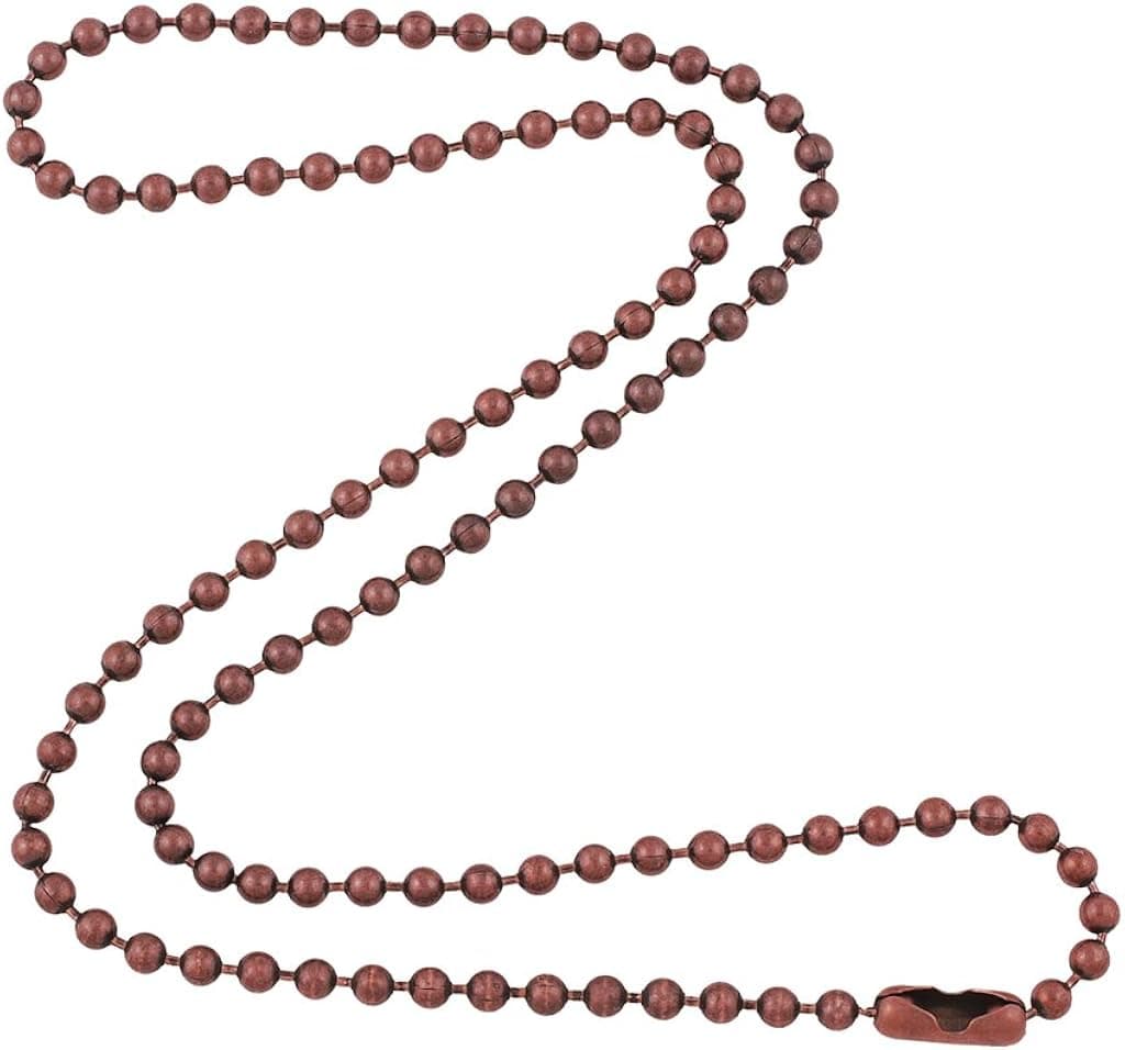 DragonWeave 3.2mm Antique Copper Ball Chain Necklace with Extra Durable Color Protect Finish
