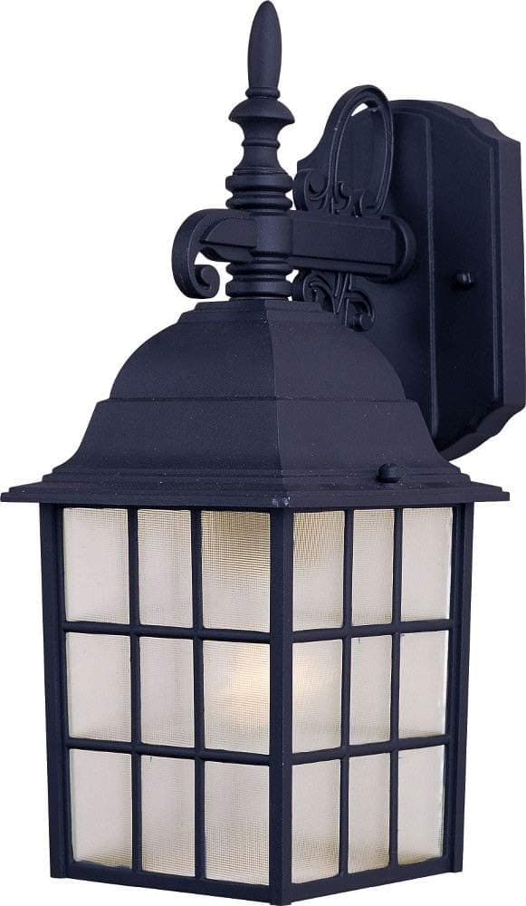 Maxim 1051BK North Church Outdoor Wall Sconce 1-Light 60 Total Watts, Black