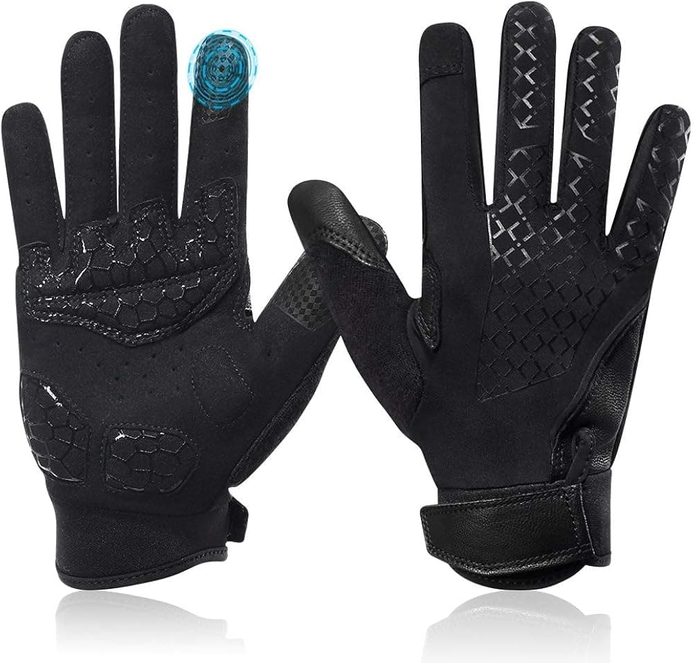 Workout Full Finger Gloves with Wrist Wrap Support,Anti Slip Palm Protection&Extra Grip,Touchscreen Fitness Exercise Weight Lifting Gym Training Cycling Gloves(Men&Women)