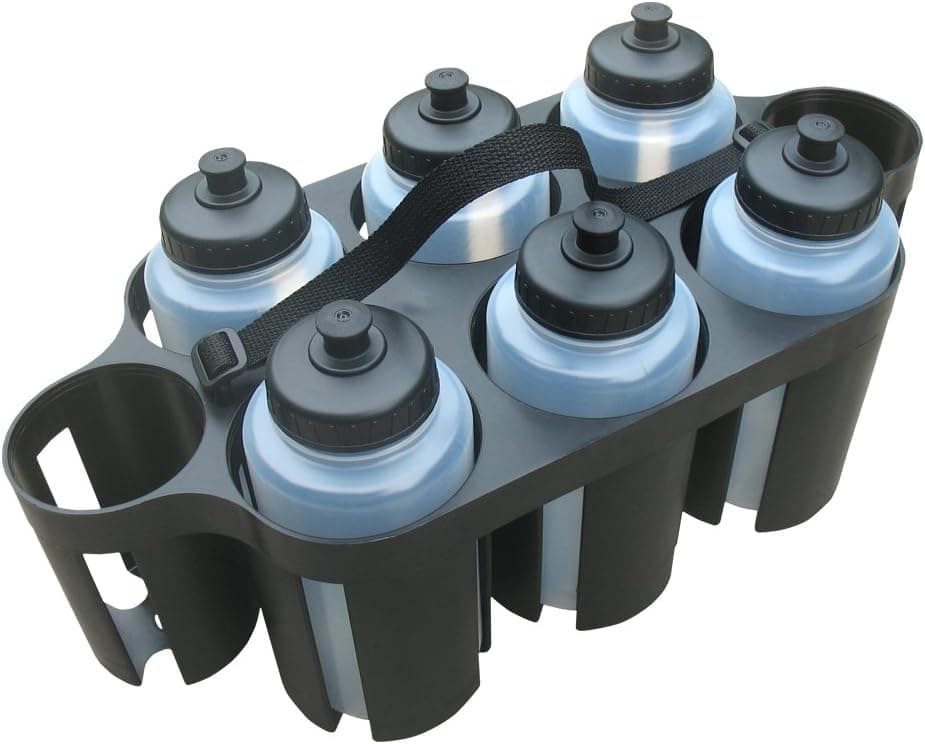 A&R Sports Plastic Carrier with 6 Water Bottles (Combo)