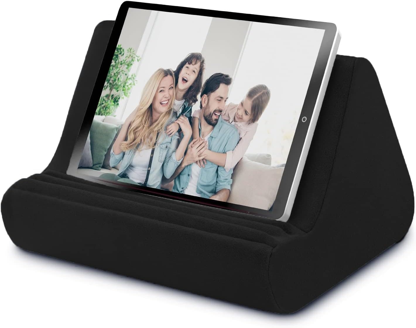 Macl Tablet Pillow Stand, Multi-Angle Pad Pillow Holders for Lap, Pad Bed Stand Phone Holder, Soft Book Holders for Hands Free, Tablet Stands with Pocket for Pad, Kindle, Phones in Sofa, Bed, Desk