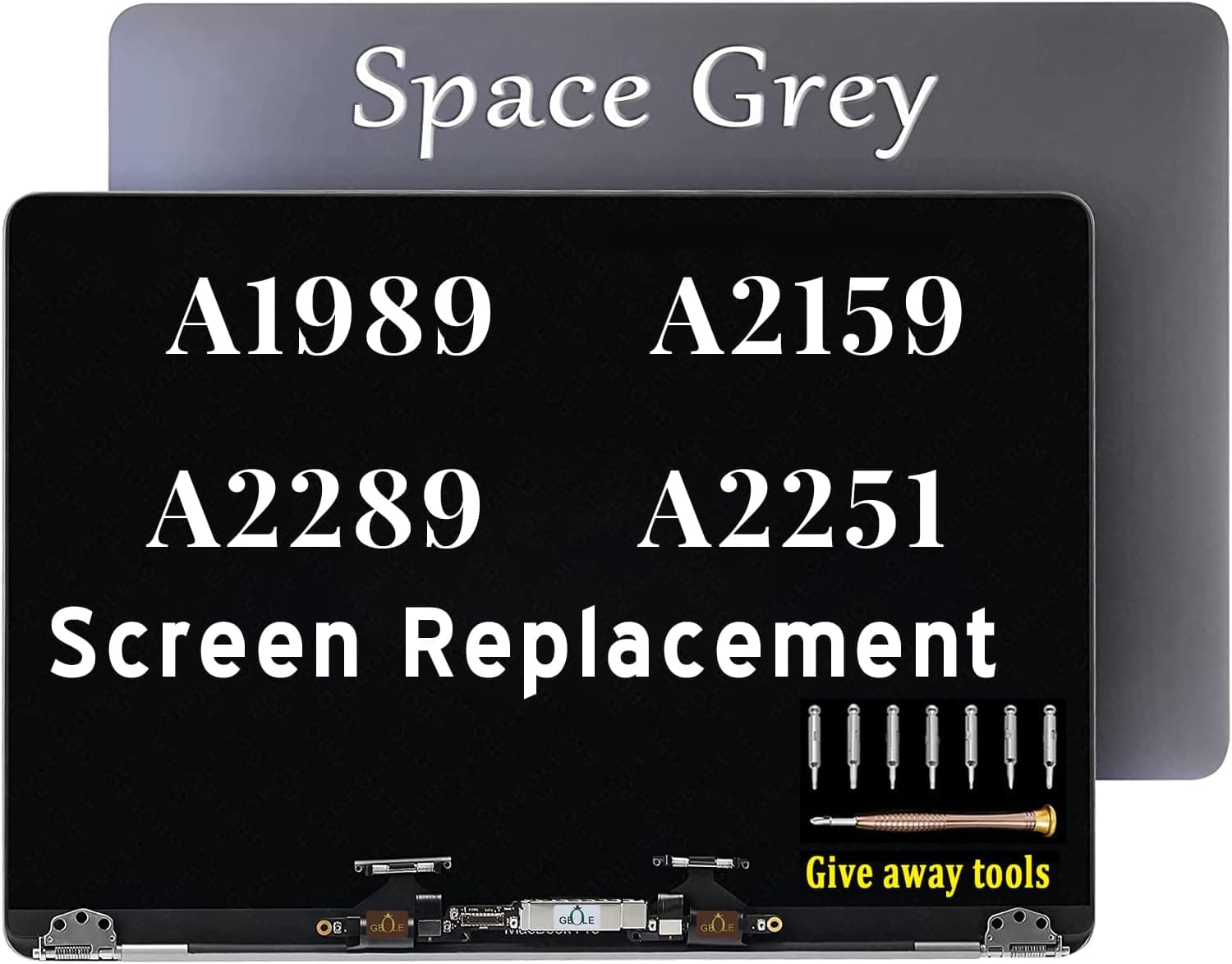 GBOLE A1989 A2159 A2289 A2251 Screen Replacement for MacBook Pro Retina 13.3" LCD Display Assembly EMC 3214 3358 3301 3456 3348 (Space Grey)