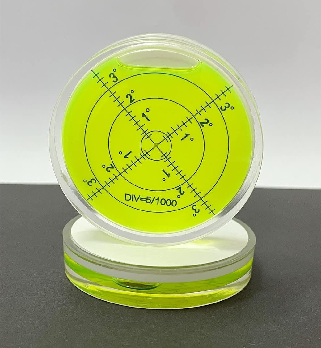 WOYISEPG Double Sided Adhesive High Precision Circular Bubble Spirit Levels Golf On-Course Accessories Ball Markers for Golf Putting Aid Reader (60x12mm)