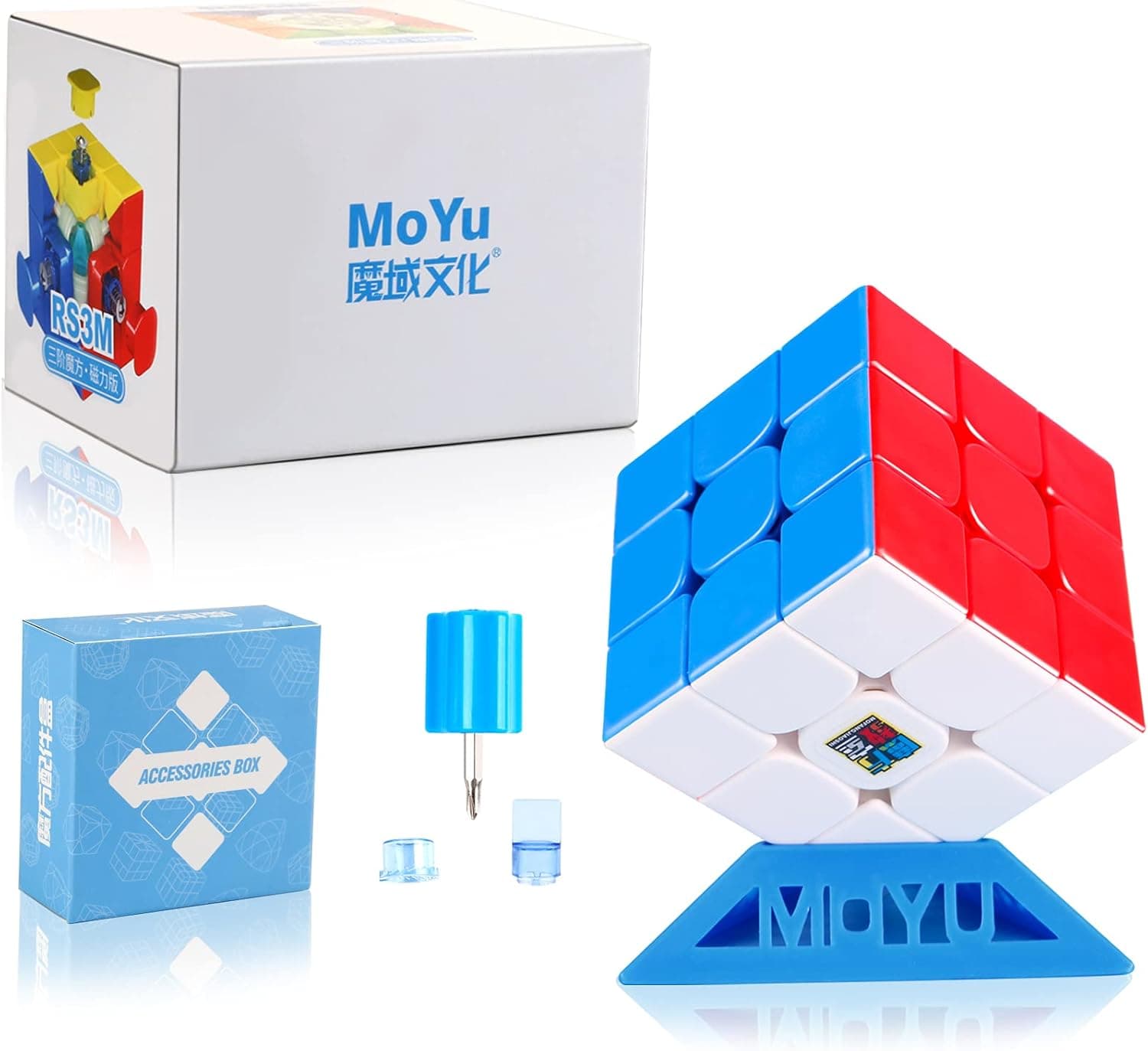 Speed Cube, 48 pcs Magnets Speed Cube 3x3 of Moyu RS3M 2020 are Easy Turning and Smooth Play Durable Rubic Cube for Amateurs and competitors(2.2inches)