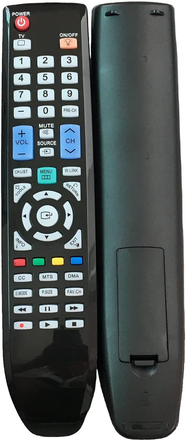 Universal Replaced Remote Control Compatible for Samsung LN46B550K1FUZA HL72A650 LN52A650A1F LN52A750 PN50A530S2FXZA LN46B630N1FXZA TV