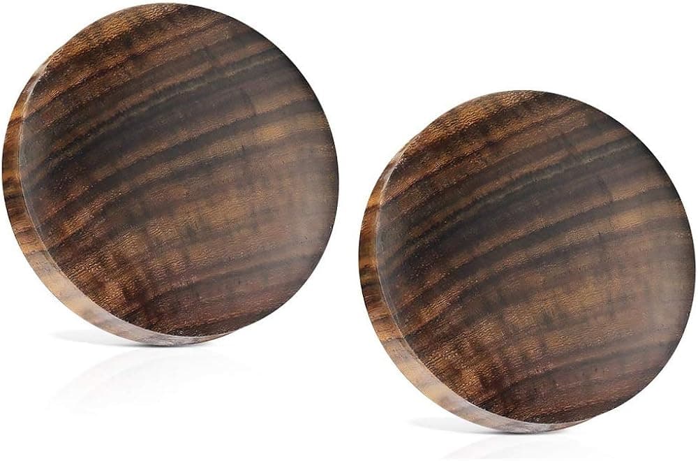 Pierced Owl - Sono Wood Saddle Fit Solid Organic Ear Plug Gauges, Sold as a Pair