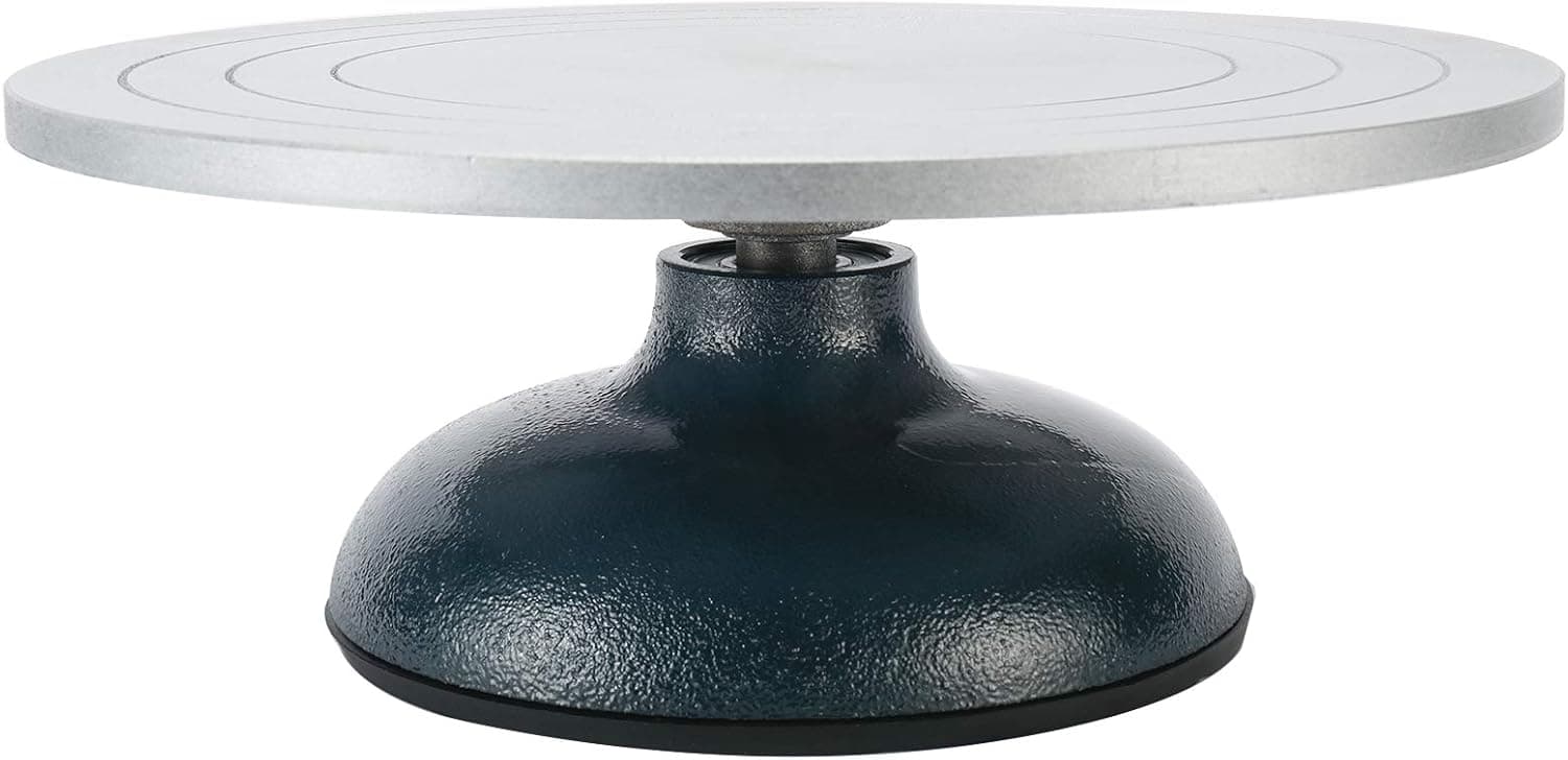 LuckyHigh 12" Ceramics Pottery Sculpting Wheel with Non-Skid Rubber Boot Heavy Duty Cast Iron Metal Construction Turntable with Ball Bearings (12 Inch)