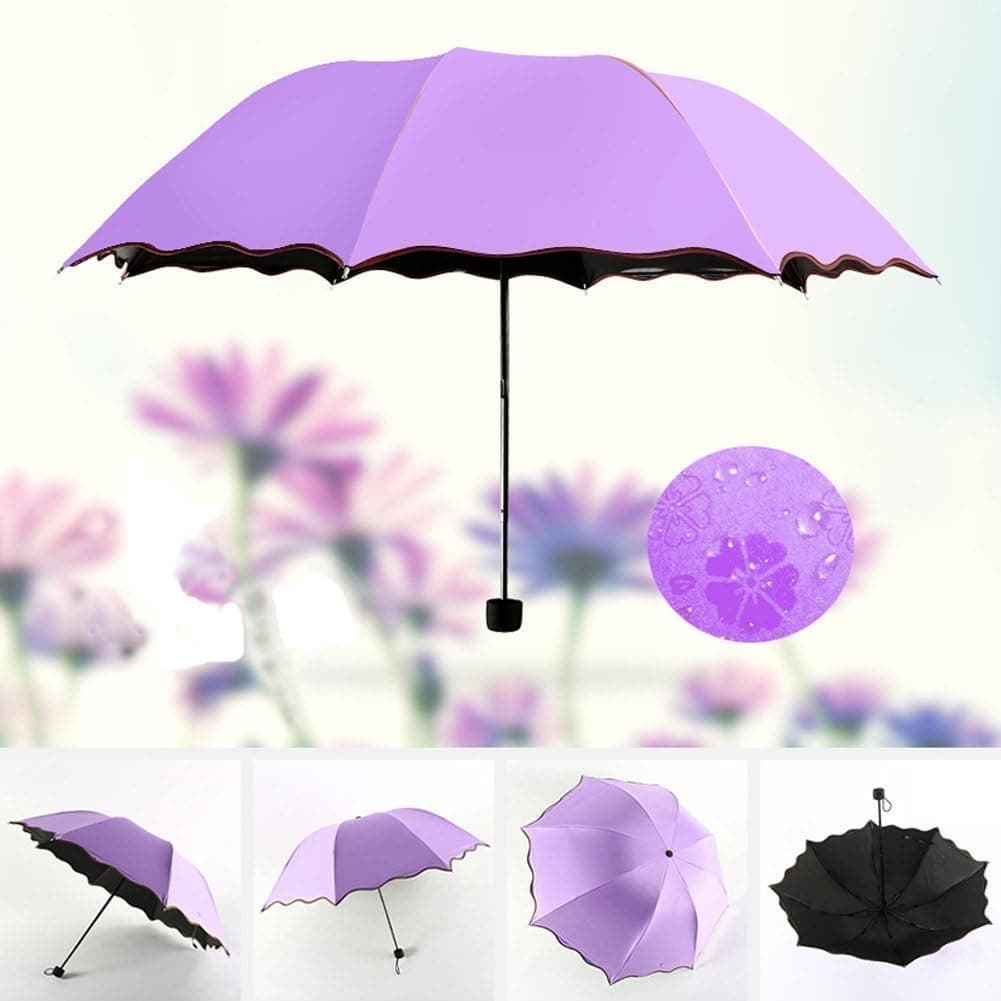 WEISHEN UPF 50+Anti UV Windproof & Waterproof Compact Travel Umbrella(5 Layers Nano coating for UV Protection & Waterproof) Ultra slim and lightd