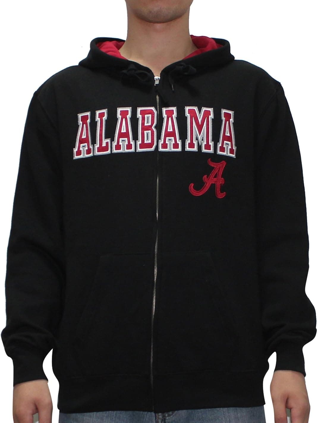 Mens NCAA Alabama Crimson Tide Athletic Warm Zip-Up Hoodie / Jacket