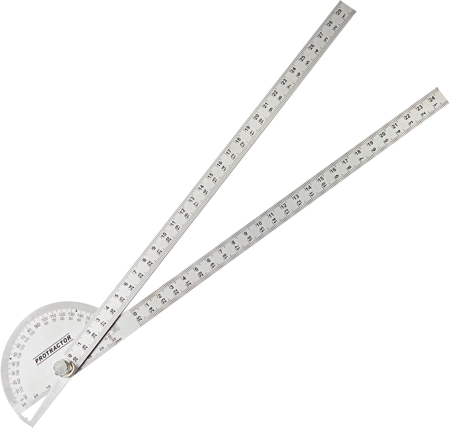 30 cm Stainless Steel Swing Arm Protractor for Woodworking, Construction (7.9 x 5.1 x 0.5 In)