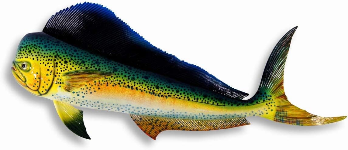 LX Hand Painted Mahi Dolphin Salt Water Game Fishing Wall Mount Decor 28