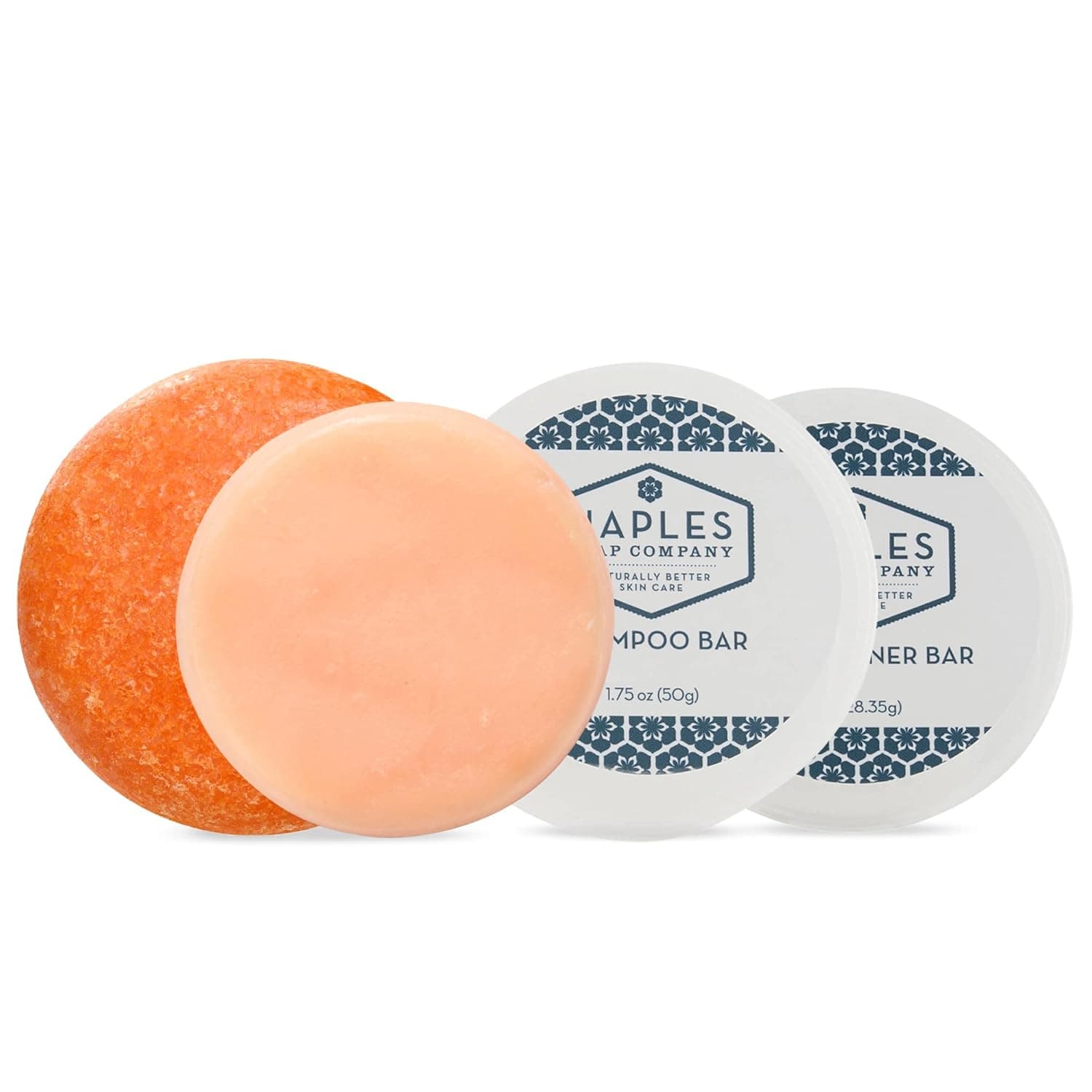 Naples Soap Company Solid Shampoo & Conditioner Bar Set – Free of Parabens, Pthalates – Handmade, pH Balanced, Hydrating Haircare, Safe & Effective for All Hair Types – Lasts 50-75 Uses, Florida Fresh