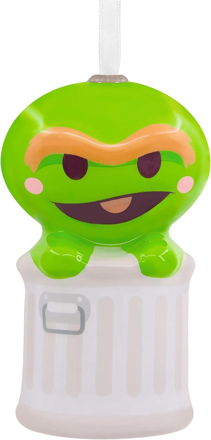 Hallmark Sesame Street Oscar the Grouch Decoupage Christmas Ornament
