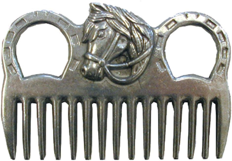 Intrepid International - MANE COMB ALUMINUM W/HORSEHEAD