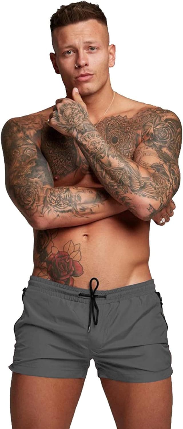 COOFANDY Men Swim Trunk Swimming Shorts Swimsuit Swimwear Boardshort with Pocket
