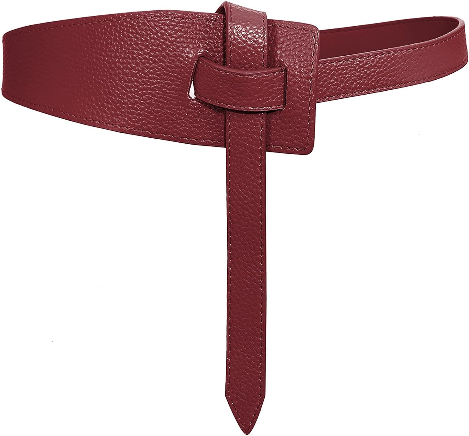 Glamorstar Women Leather Belts Vintage Irregular Waist Belt for Dresses Tie Knot Waistband Belt