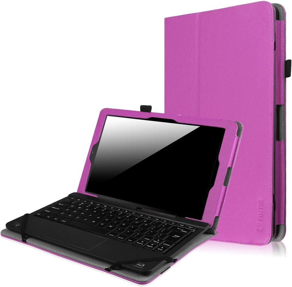 Fintie 2018 RCA 10 Viking Pro / Cambio W1013 DK / W101V2 B Case - Premium PU Leather Cover for 10 inch RCA Viking Pro / Viking II, Cambio W1013 DK / W101V2 B 10.1" 2-in-1 Tablet, Violet